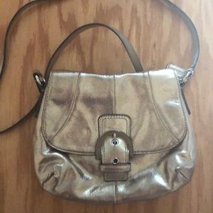 Light Gold Coach purse, crossbody